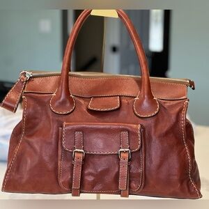 Chloé Large Vintage Leather Top Handle Satchel w/ COA